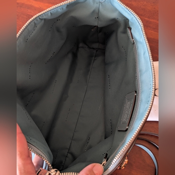 Coach Women's Blue Leather Prairie Satchel - Picture 11 of 13